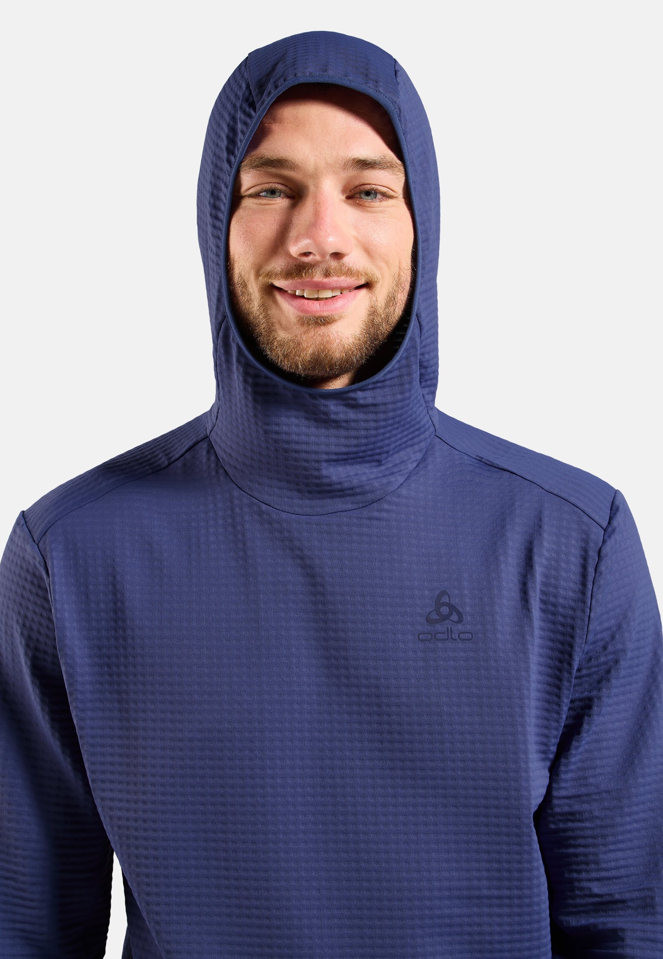 Essentials Thermal Laufhoodie in Skipper Blue
