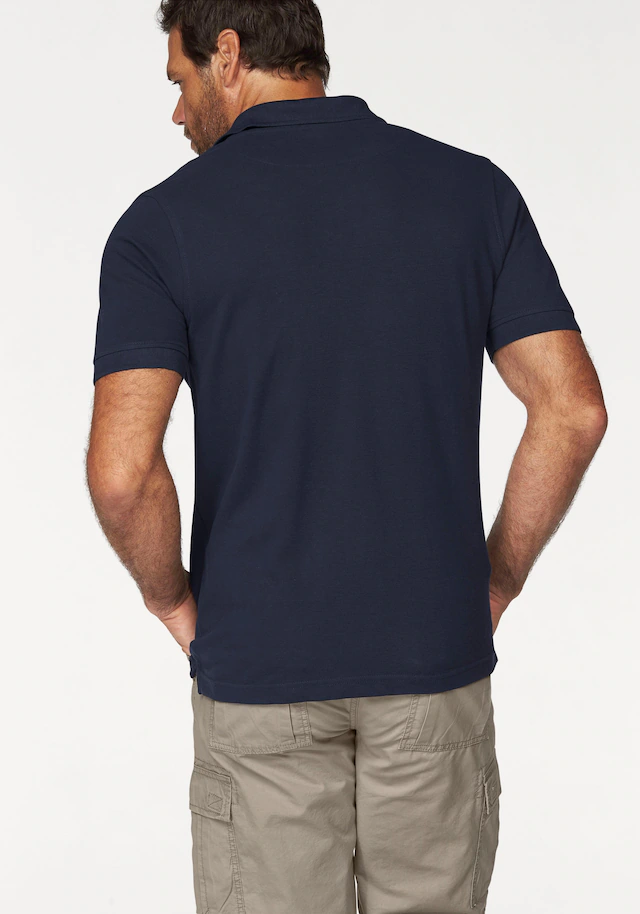 Man's World Poloshirt Kurzarm,  lockere Passform,  unifarben