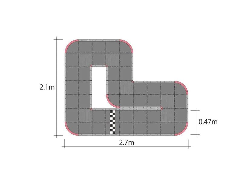 Kyosho Mini-Z Grand Prix Circuit 30 48-teilig, 30 x 30 Mini-Z Rennstrecke aus Urethan-Platten