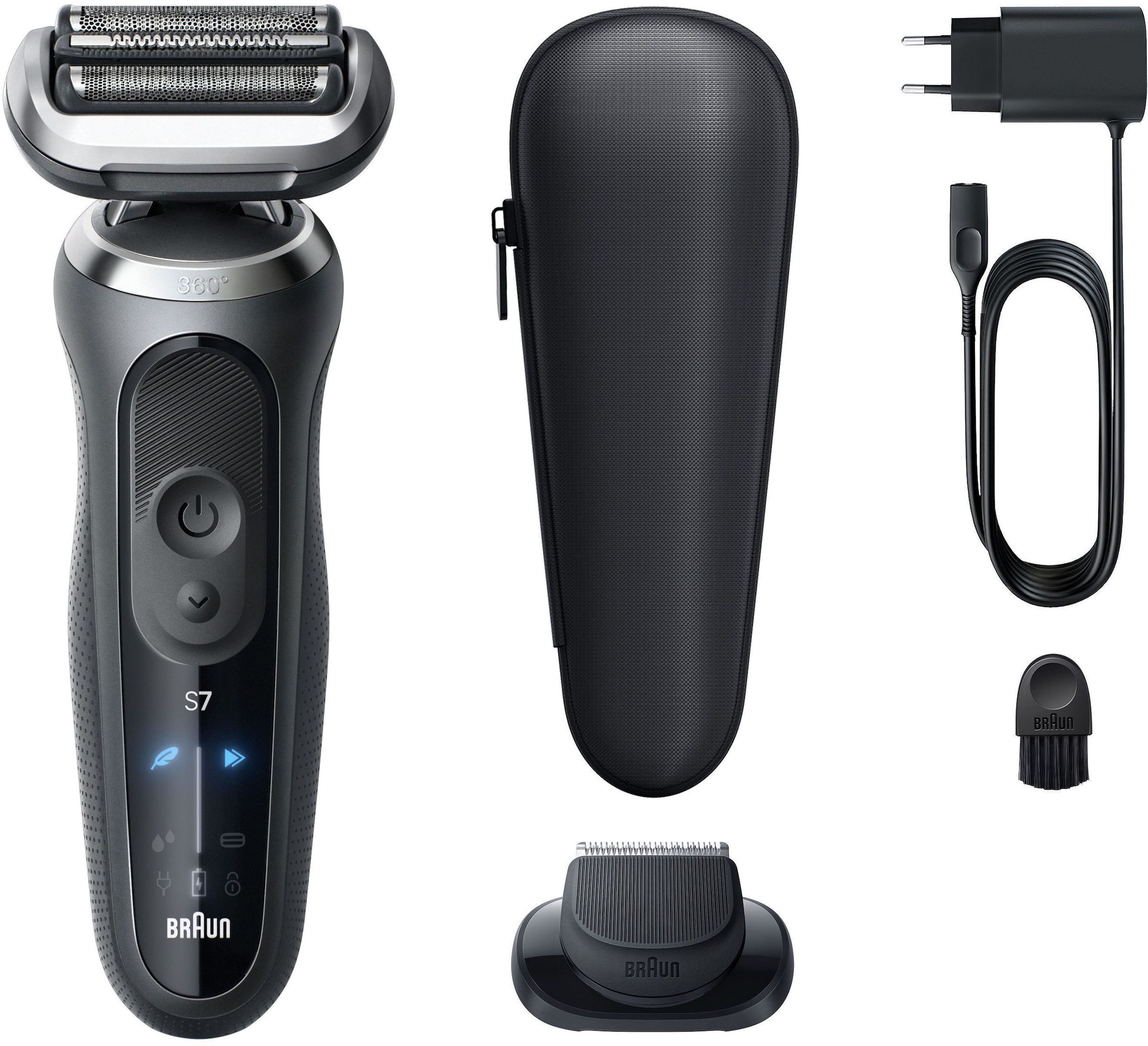 Braun Elektrorasierer »Series 7 72-G1200s« 1 Stk. Aufsätze Bis zu 60 Min, Präzisionstrimmer-Aufsatz, 100% wasserdicht