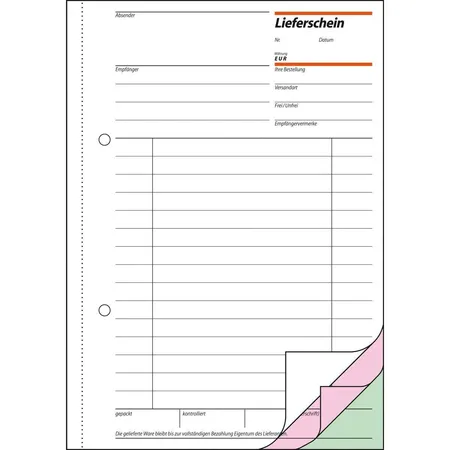 Sigel Lieferscheine LI535 A5, mit Blaupapier, 3x 50 Blatt