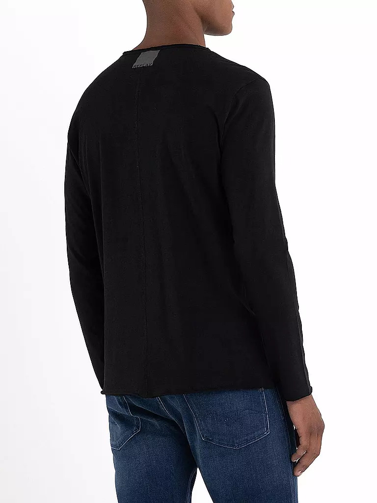 REPLAY Langarmshirt schwarz