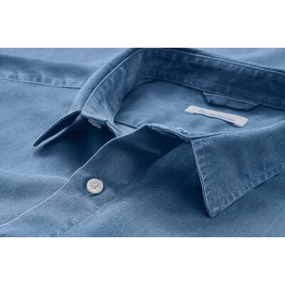 Herrenhemd TENCEL™, Mittelblau