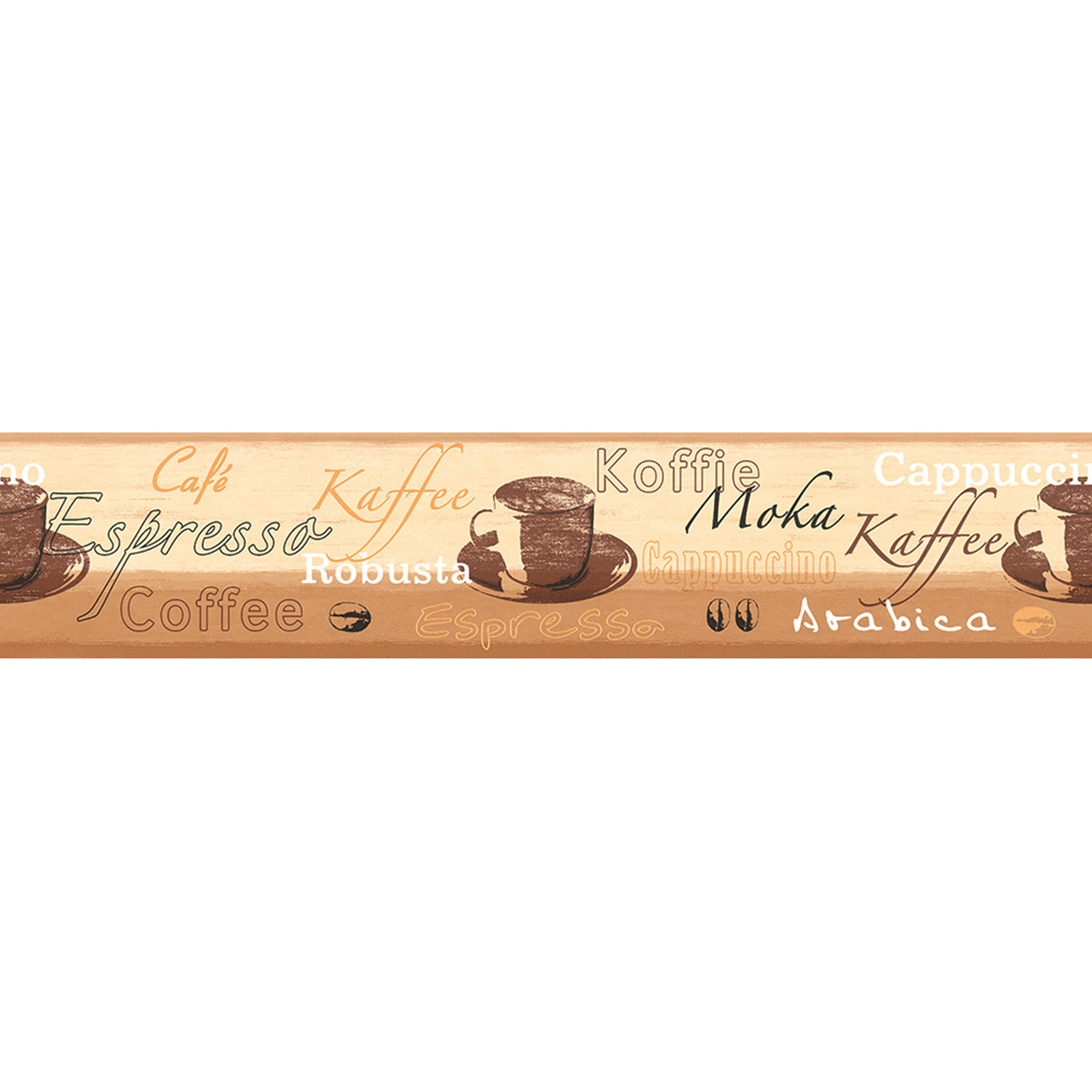 Vinyl-Borte ONLY BORDERS 7 - braun-beige - Kaffee - 13 cm