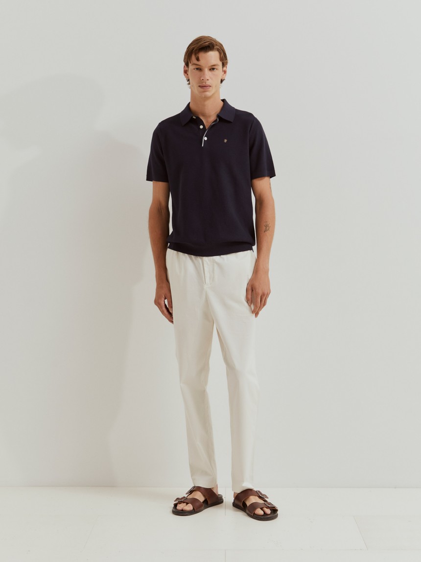 Polo regular fit com textura