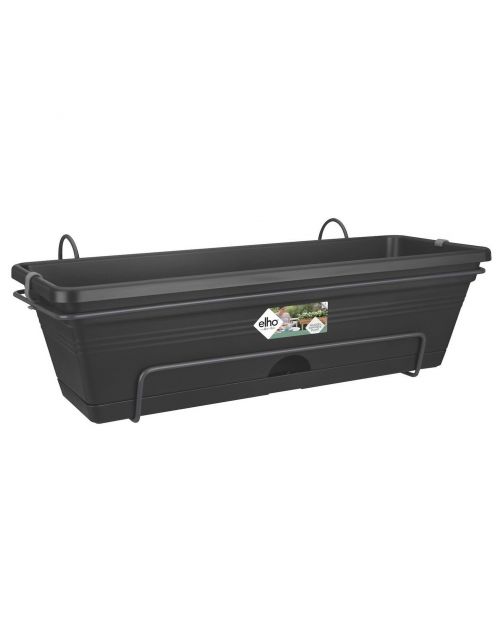 Elho Balkonbakset Green Basic All-In-1 - Plantenbak - 50x17x26 cm Zwart