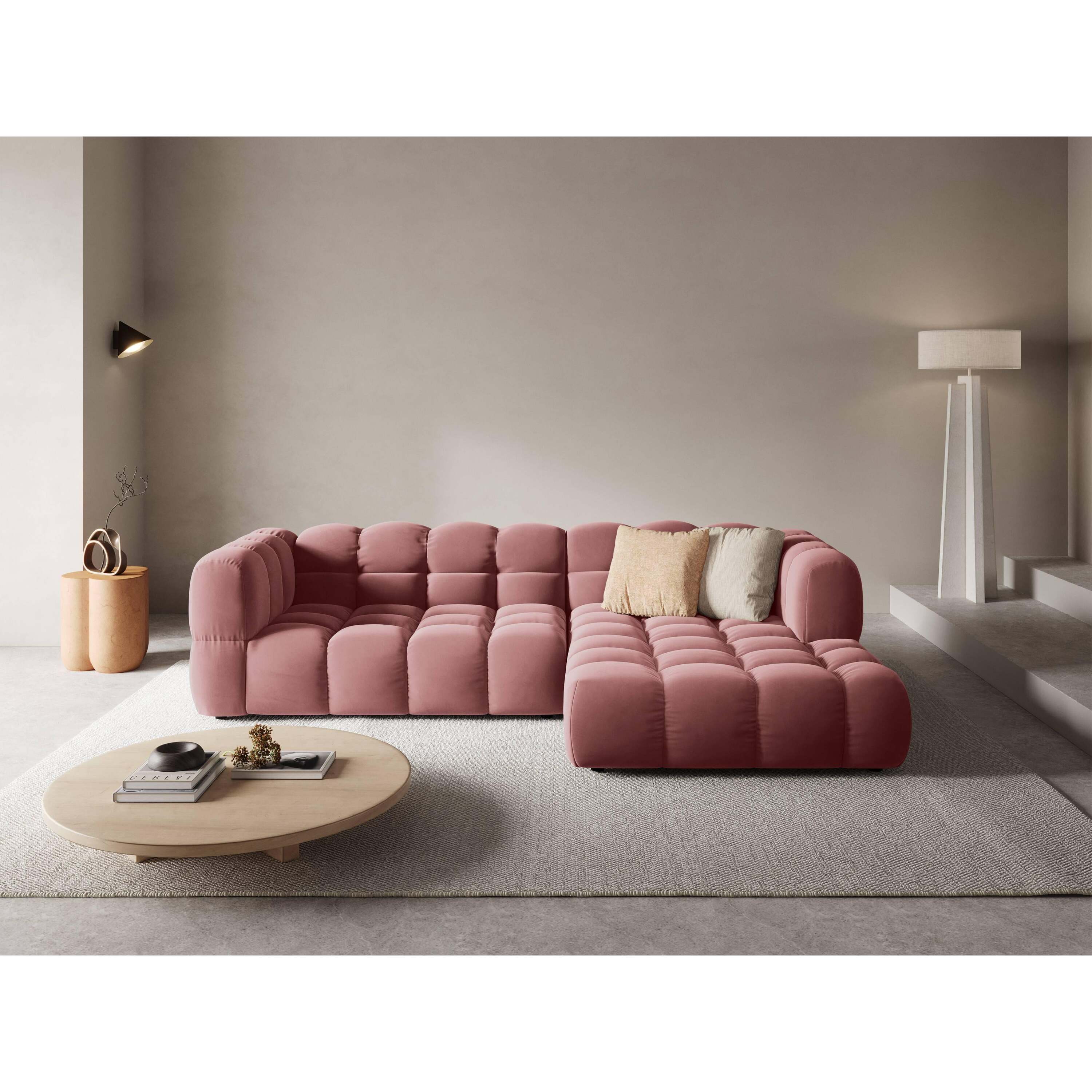 Cosmopolitan Design Sky 3,5-zits Hoekbank Rechts - Zalm
