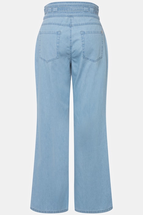 Jeans Mary, ausgestelltes Bein, Elastikbund, Bindegürtel