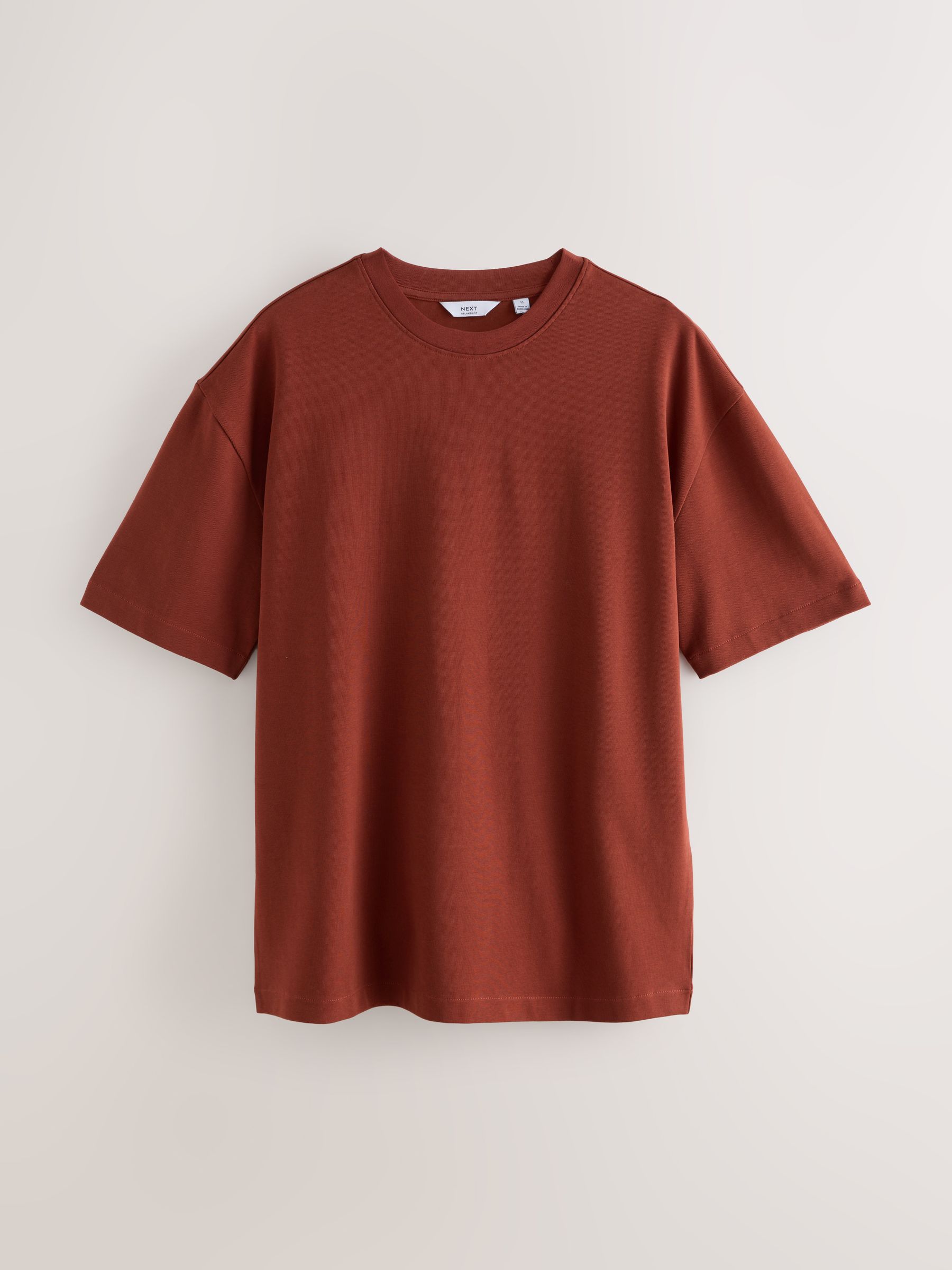 Olijfgroen/ijsgrijs/oranjerood - Relaxed fit - Verpakking van 3 T-shirts van zware stof