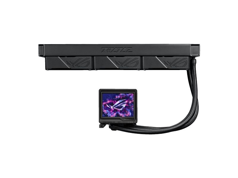 ASUS ROG Wasserkühlung ROG Ryujin III RGB Extreme, Schwarz All-in-One-Flüssig-CPU-Kühler mit 3.5 Zoll LCD Bildschirm und ARGB-Lüfter