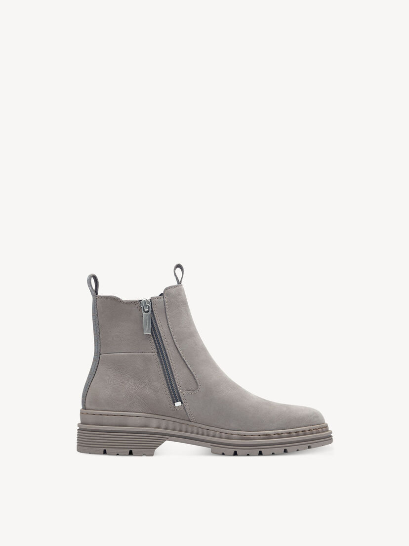 Leren Chelseaboot - grijs