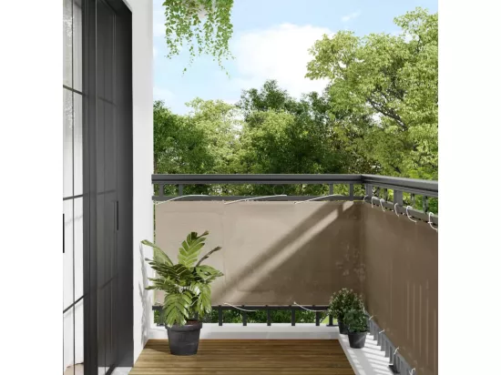 Écran de balcon taupe 75x700 100% polyester oxford