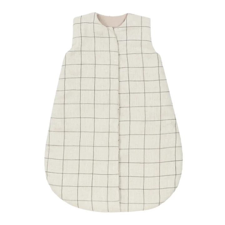 Nobodinoz - L1N0 Baby Schlafsack, 0-6 Monate, charcoal grid (mittelwarm)