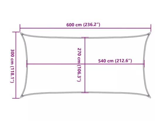 Voile d'ombrage 160 g/m² Vert clair 3x6 m PEHD
