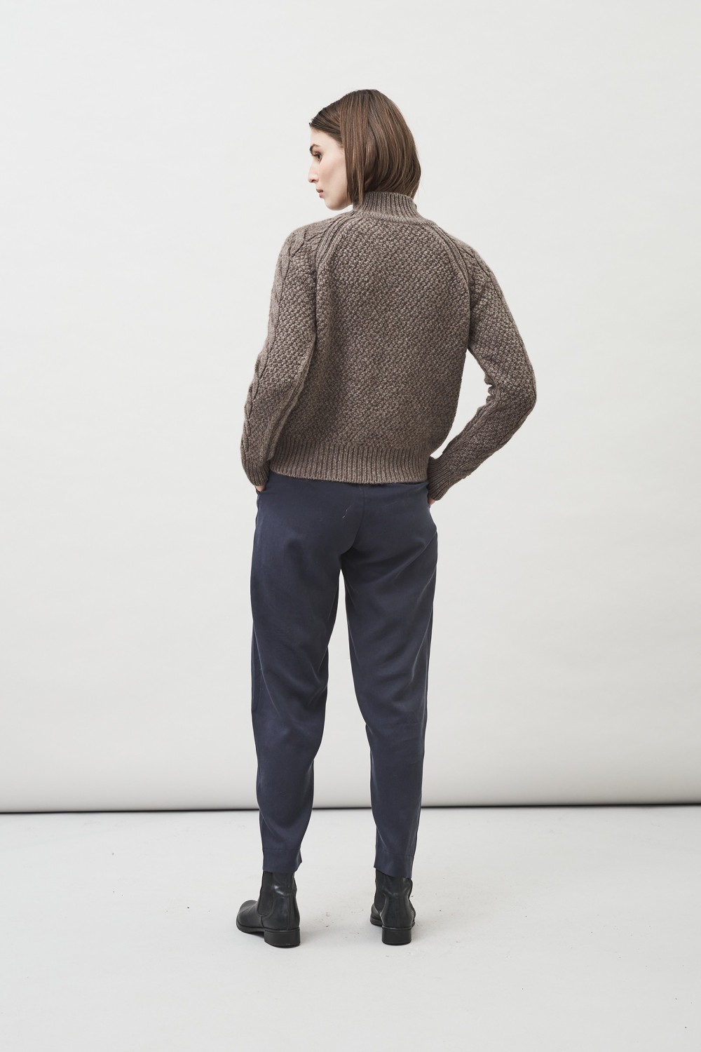 Maska Hose Jira Tencel Trousers Navy