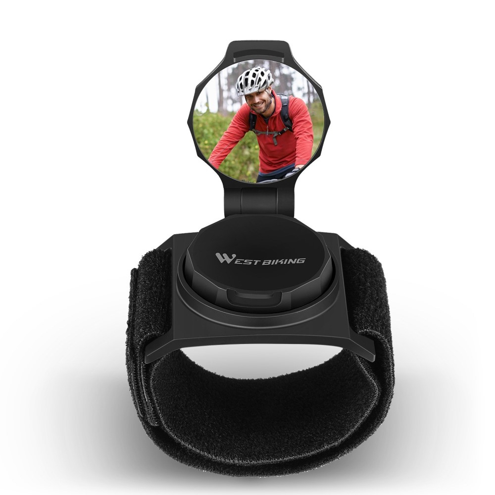 360° Universal Fahrrad Klapp Rückspiegel Velo Spiegel Armband - Schwarz