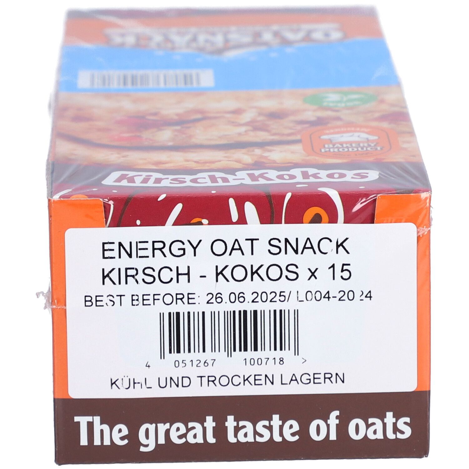 Oatsnack Energie Riegel 15er Box Kirsche Kokos
