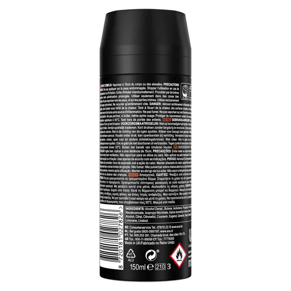 Musk deodorant bodyspray - 6 x 150 ml