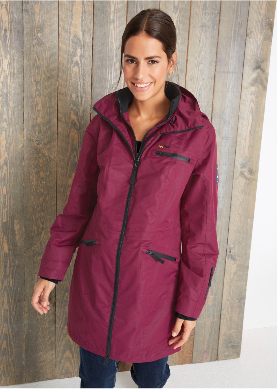 Parka outdoor fonctionnelle 2 en 1 à capuche, imperméable