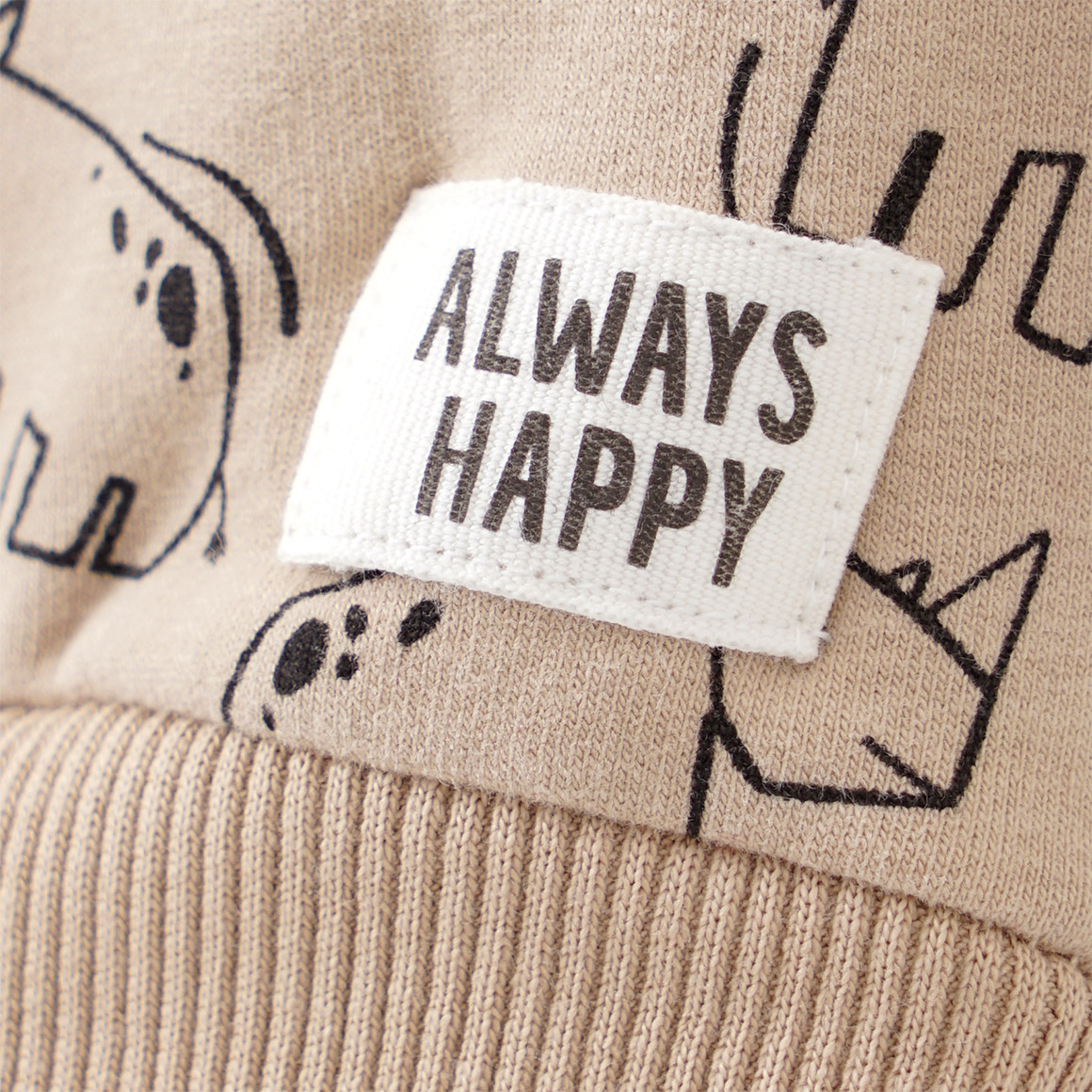 Topomini Baby Sweatshirt und Leggings im Set beige / hellgrau