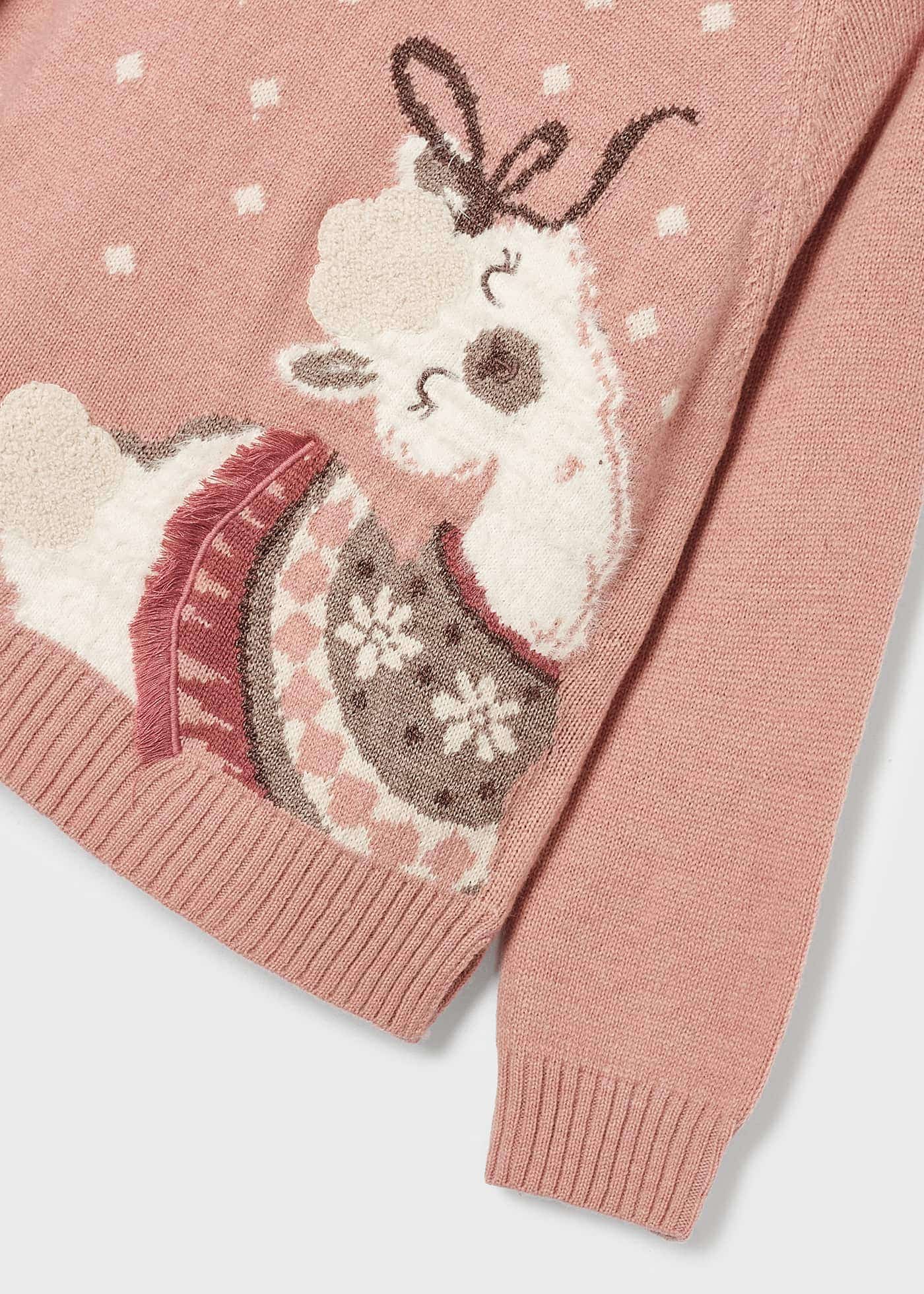 Vestido infantil com suéter em intársia