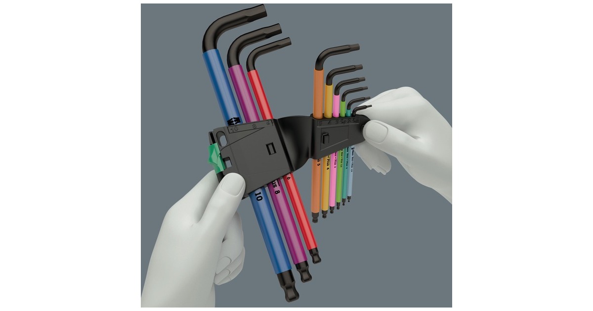 WeraInbussleutelset TORX 967/9 TX BO Multicolour 1 SB  (9-delig, TORX T8 tot T40)