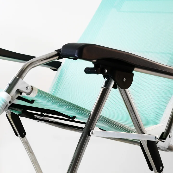 Fiam - Amida Relaxliege, Aluminium / salbei