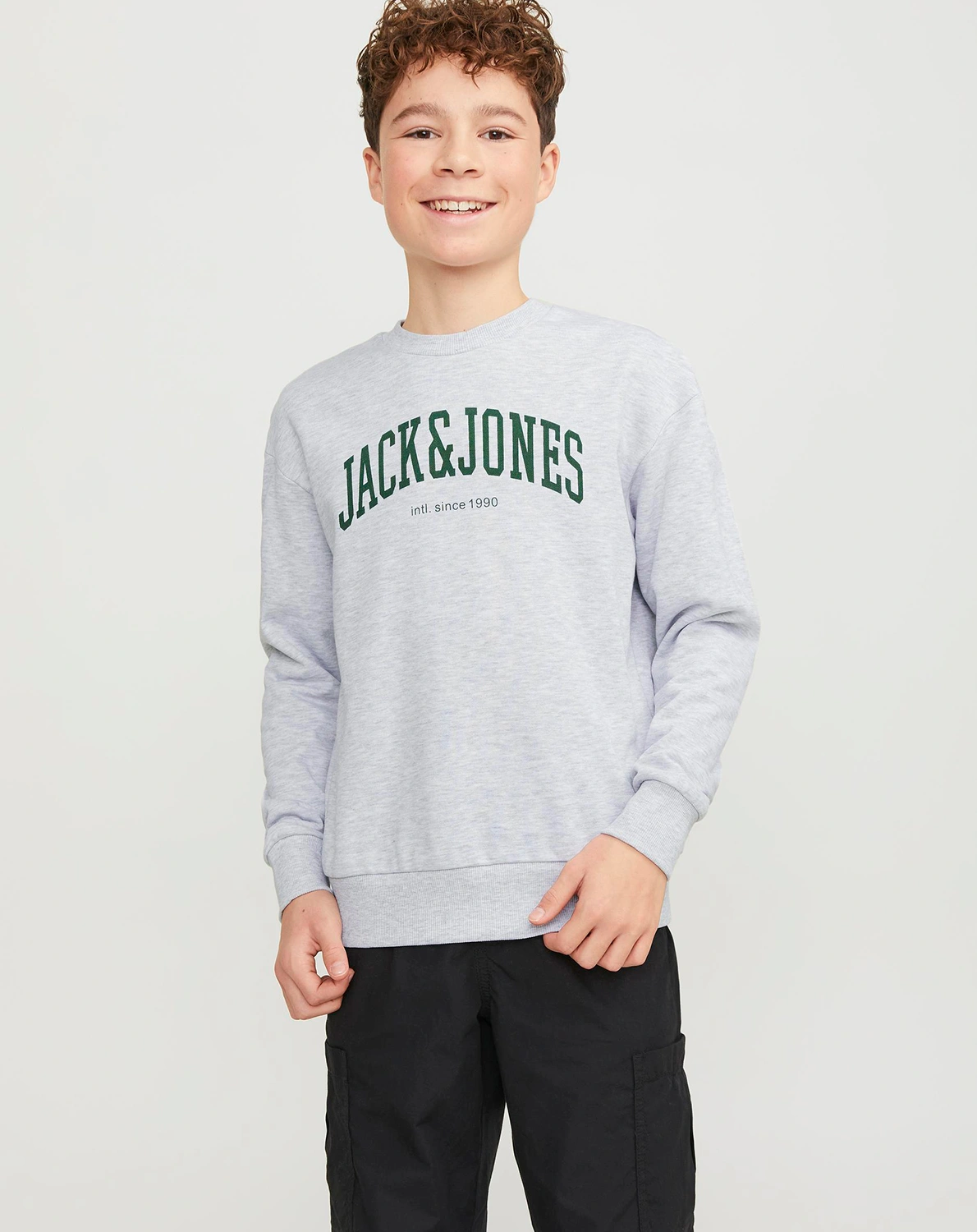 Sweatshirt JJEJOSH in white melange