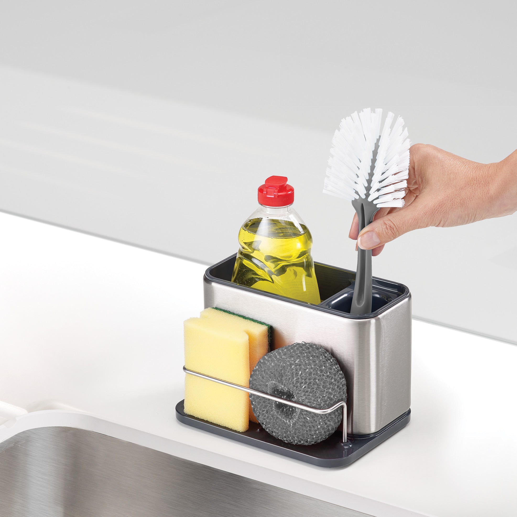 Joseph Joseph Surface RVS Gootsteenorganiser - Zilver / Zwart
