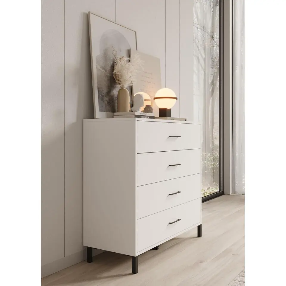 Meubella - Ladekast Vidor - Wit - 93 cm