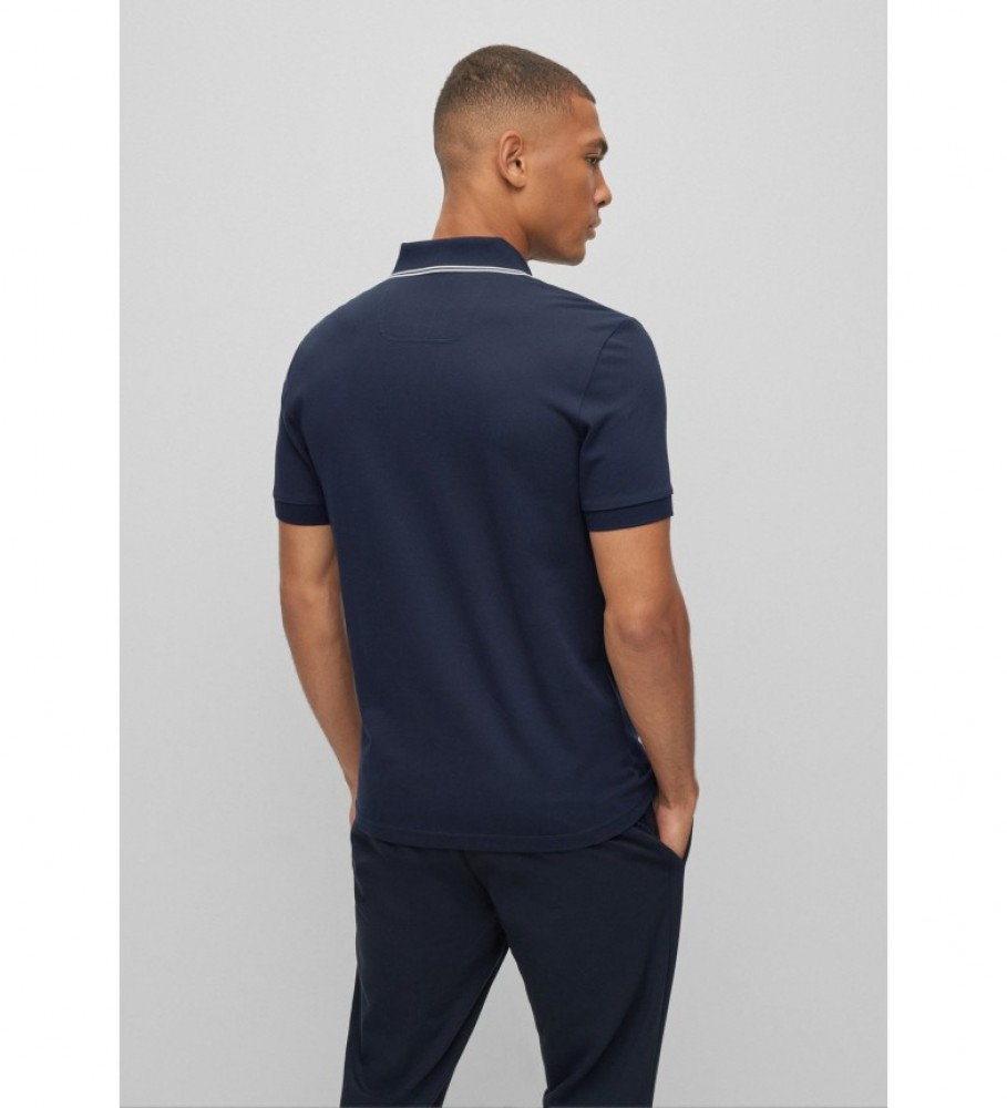 BOSS Polo Piqué 50481706 Marinha