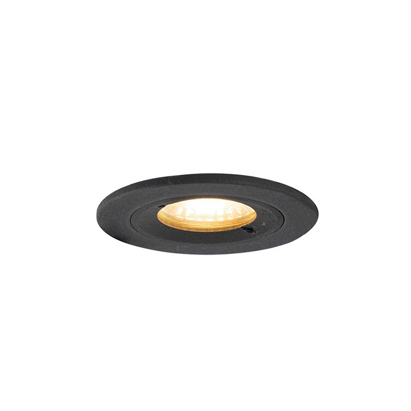 Moderne smart inbouwspot zwart rond incl. WiFi GU10 IP54 - Xena