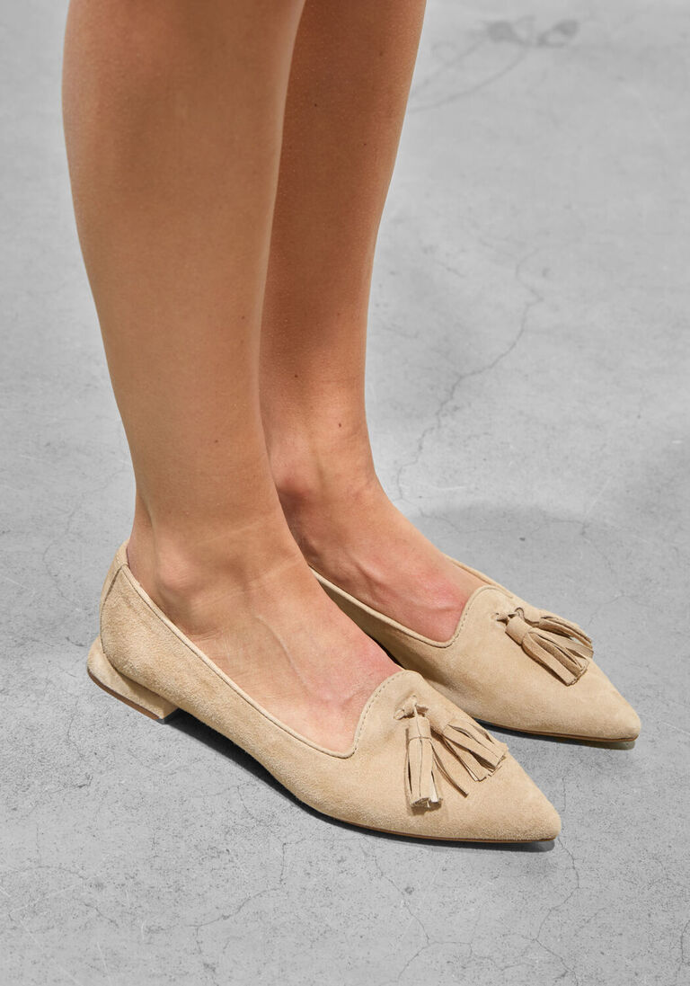beige stefano lauran loafers pisa