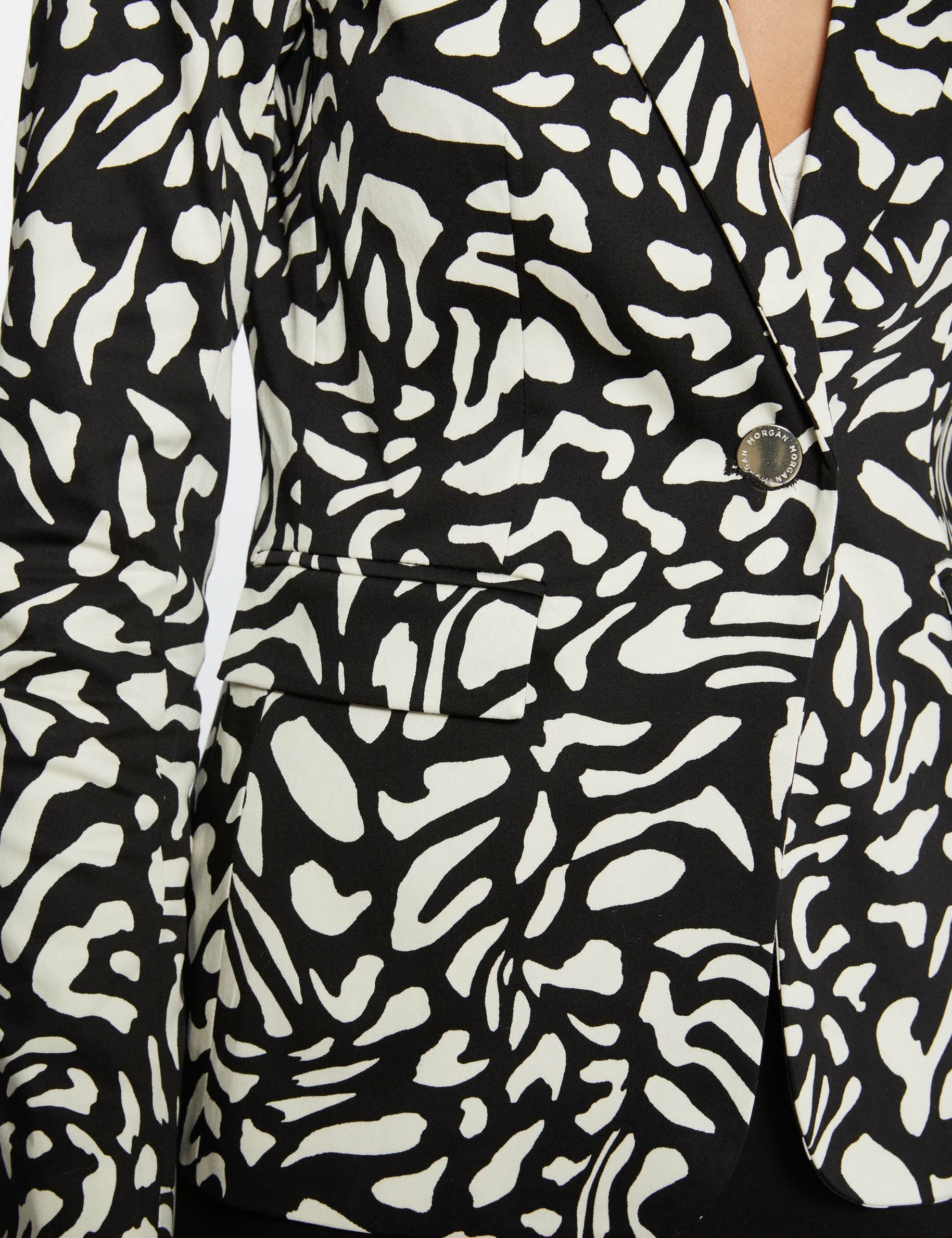 Veste cintrée imprimé abstrait multico femme - multico