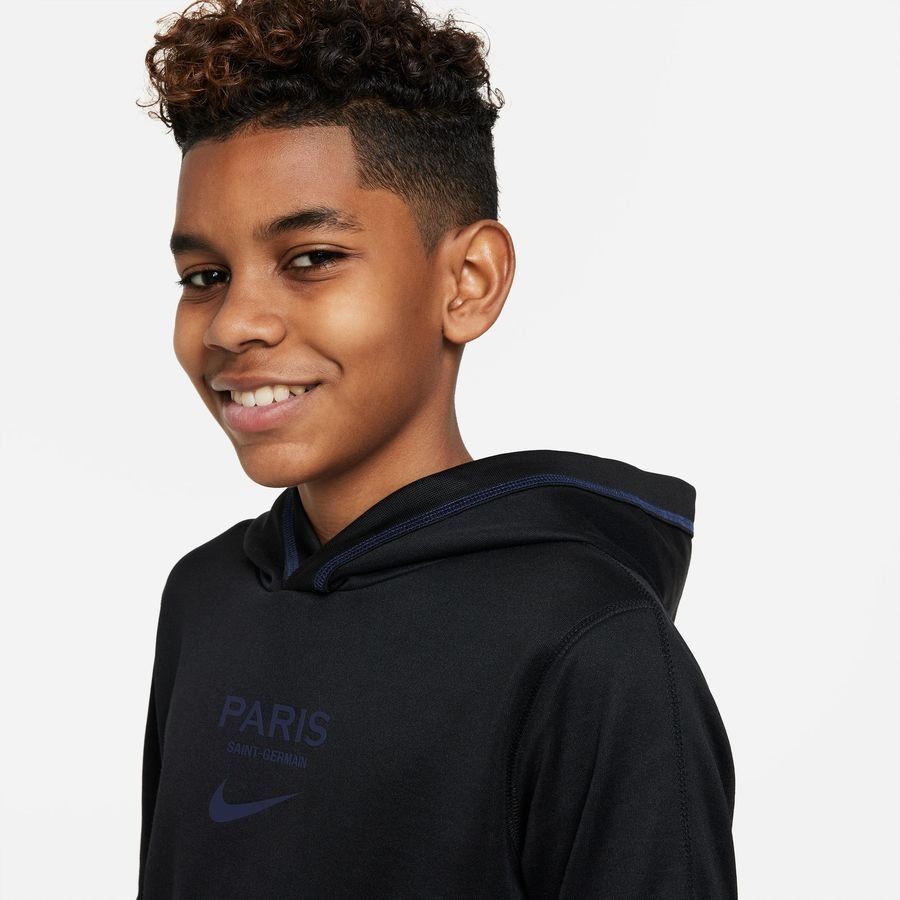 Paris Saint-Germain Sweat à Capuche Dri-FIT Travel - Noir/Bleu Marine Enfant