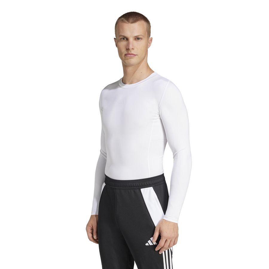 adidas Baselayer Techfit - Blanc Manches Longues