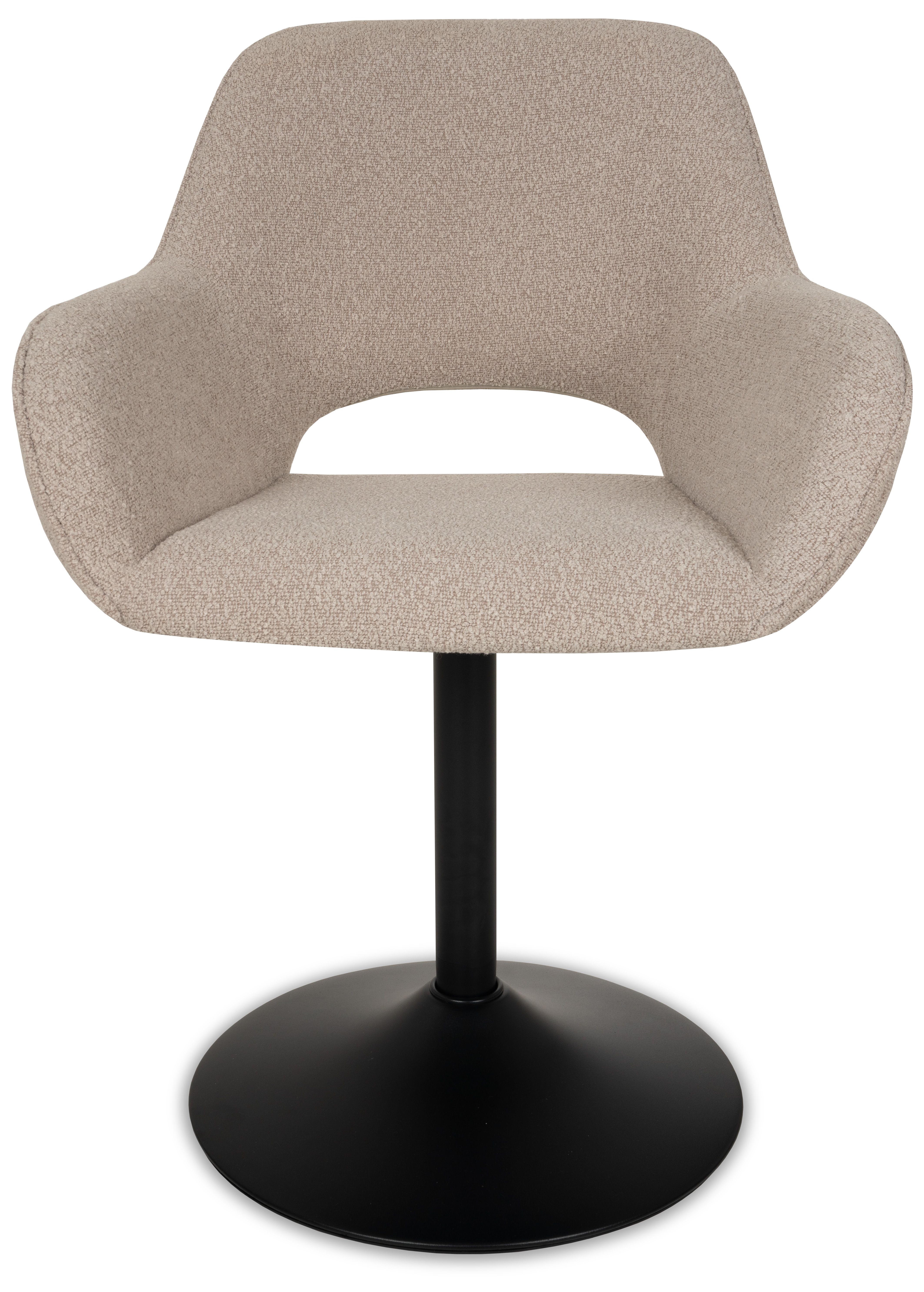 Eetkamerstoel Touch naturel - Poot zwart Maartje B61 x D53 x H90 cm