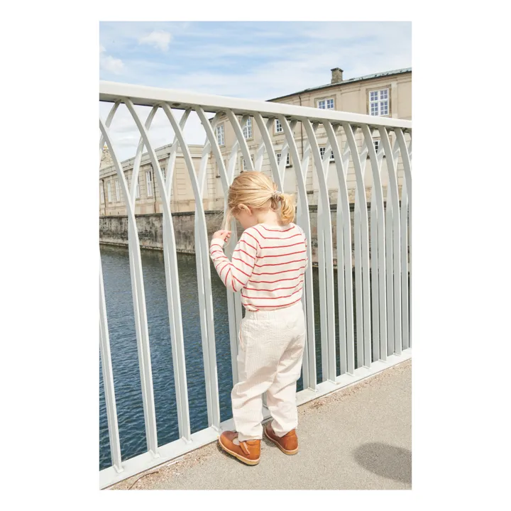 Copenhagen Colors Pantalon Seersucker | Crème