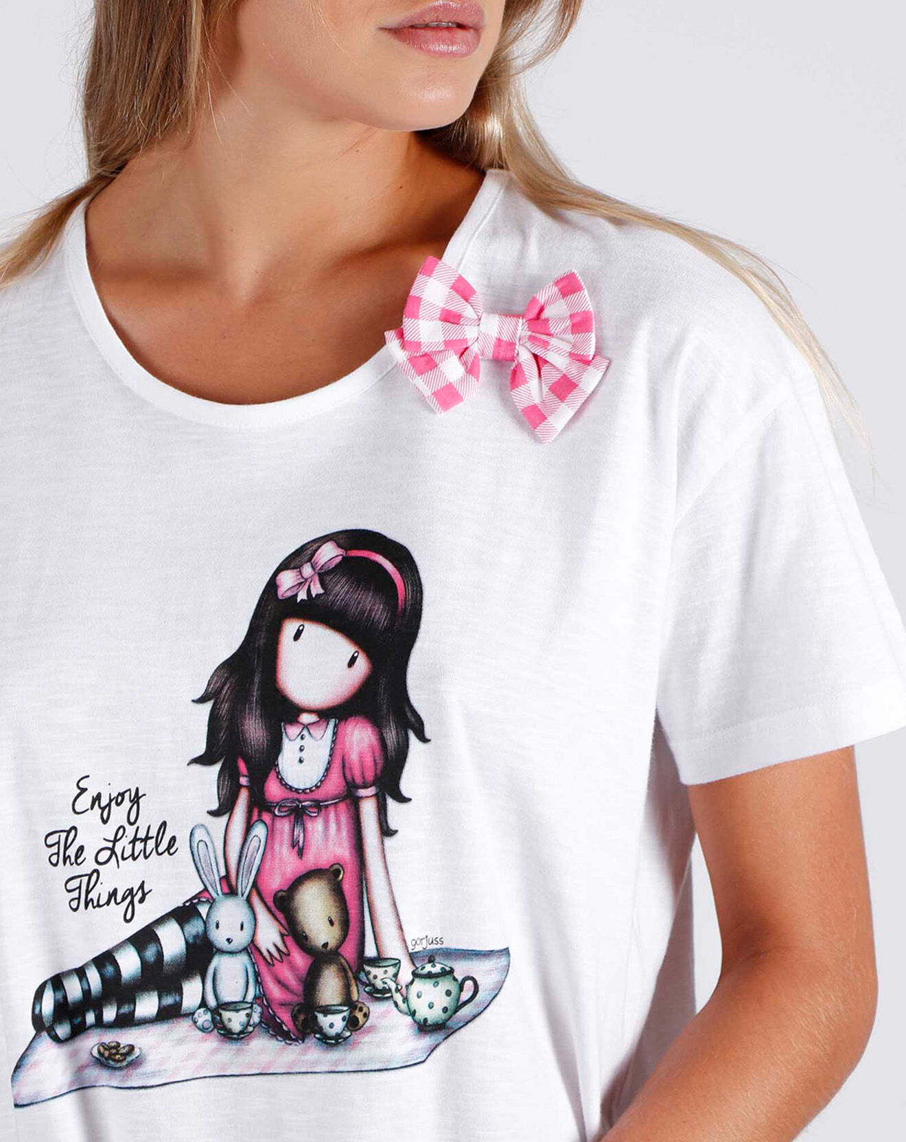 Santoro Gorjuss Pyjama Pirate profitez des petites choses rose/blanc