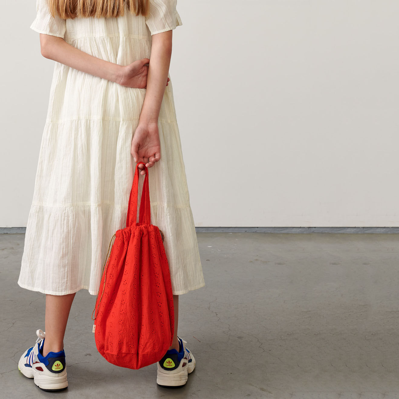 Bellerose Robe longue Pattie en Coton à motif irisé écrue