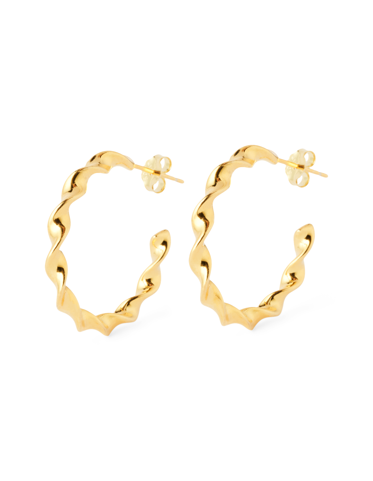 Rihanna Hoops | 925 sterling sølv/18k forgyldt. 23 x 2 mm. 2 stk. | Gold | & Copenhagen