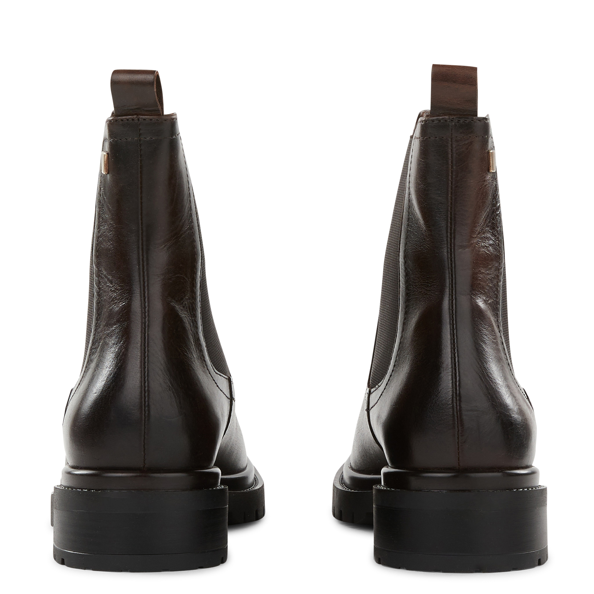 OTIS - Bottines crantées en cuir| Marron