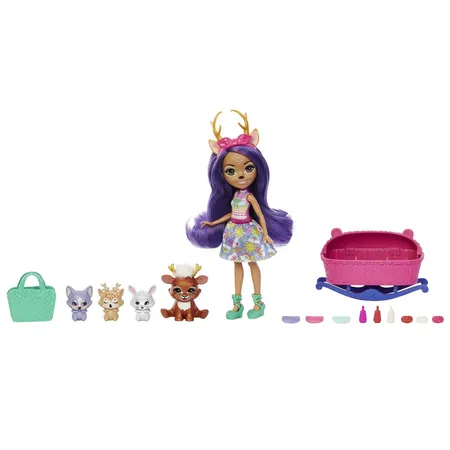 Mattel Enchantimals Baby Best Friends Danessa Deer Puppe & Sprint Figur