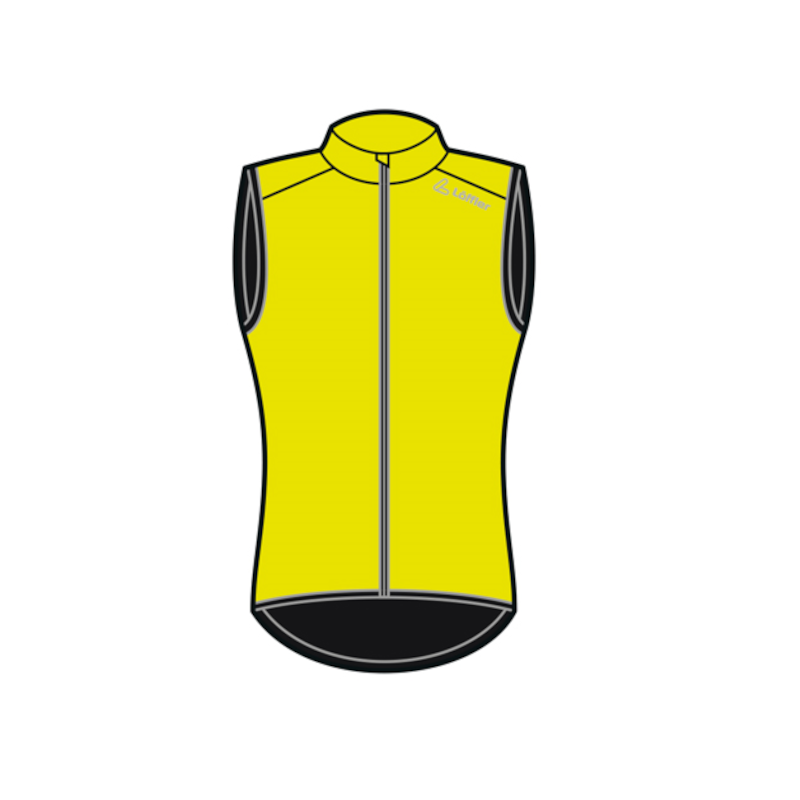 Löffler Windshell geel heren fietsvest