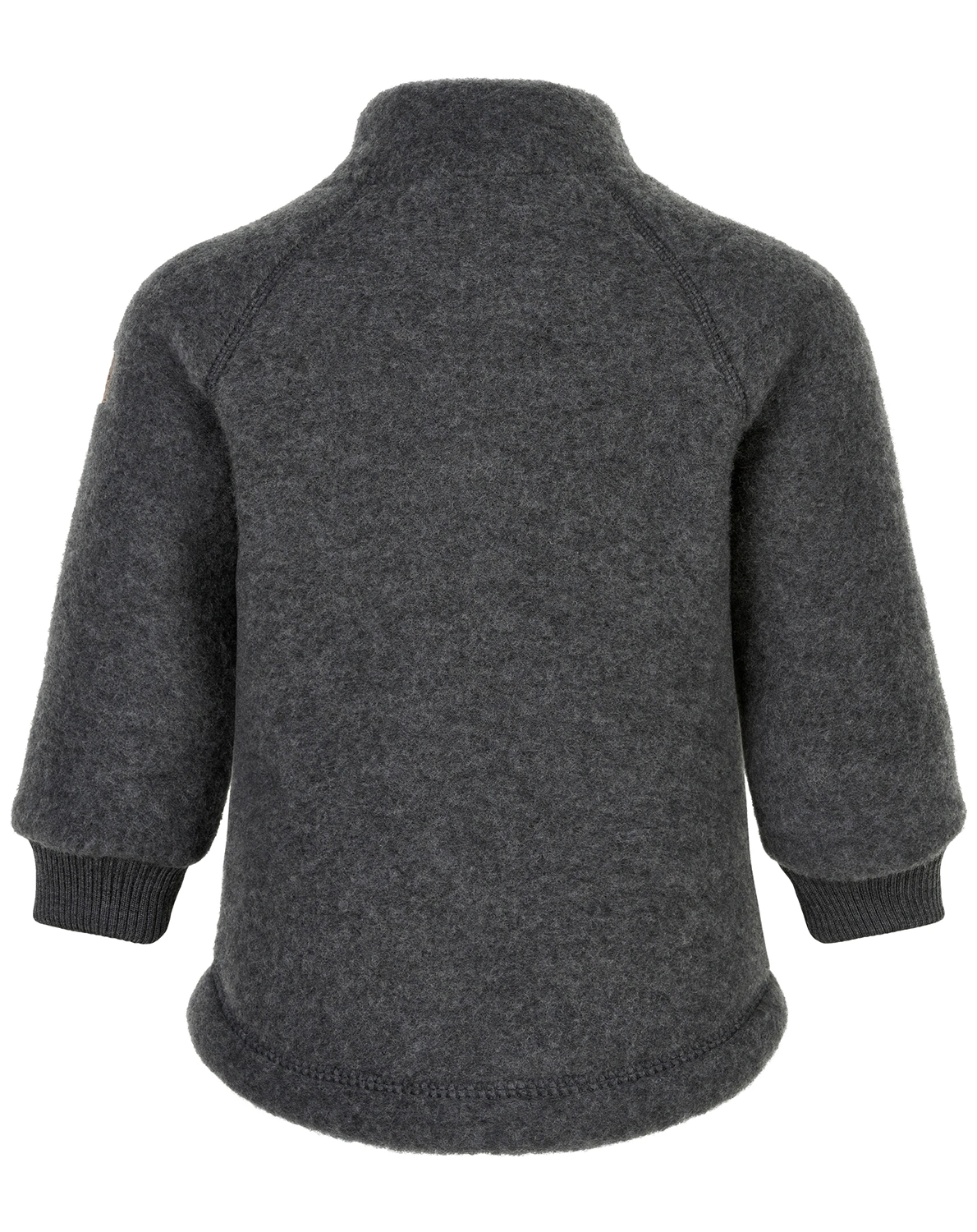 Wollfleece-Jacke MERINO BABY in melange anthracite