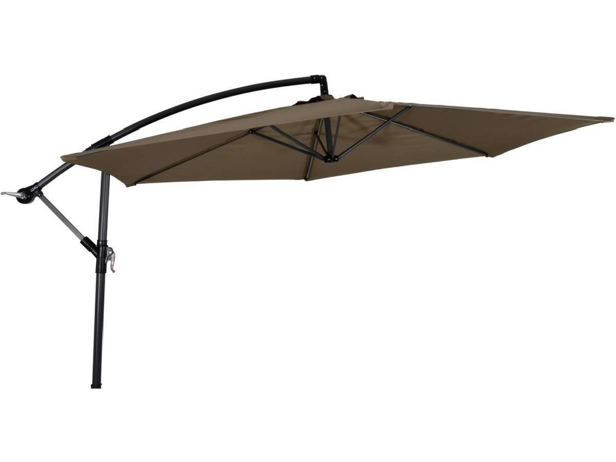 Lesli Living Gemini 300 cm zweefparasol - Taupe