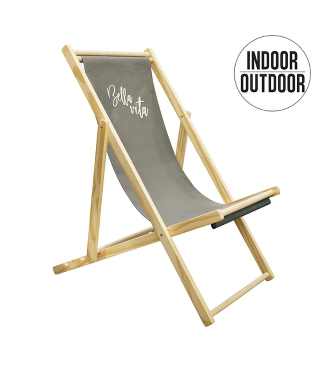 Chilienne en bois design Bella vita Lola - Gris