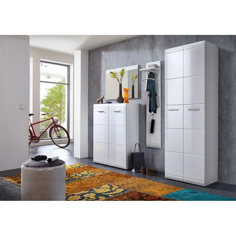 Schoenenkast Allan 90cm met 2 deuren - wit