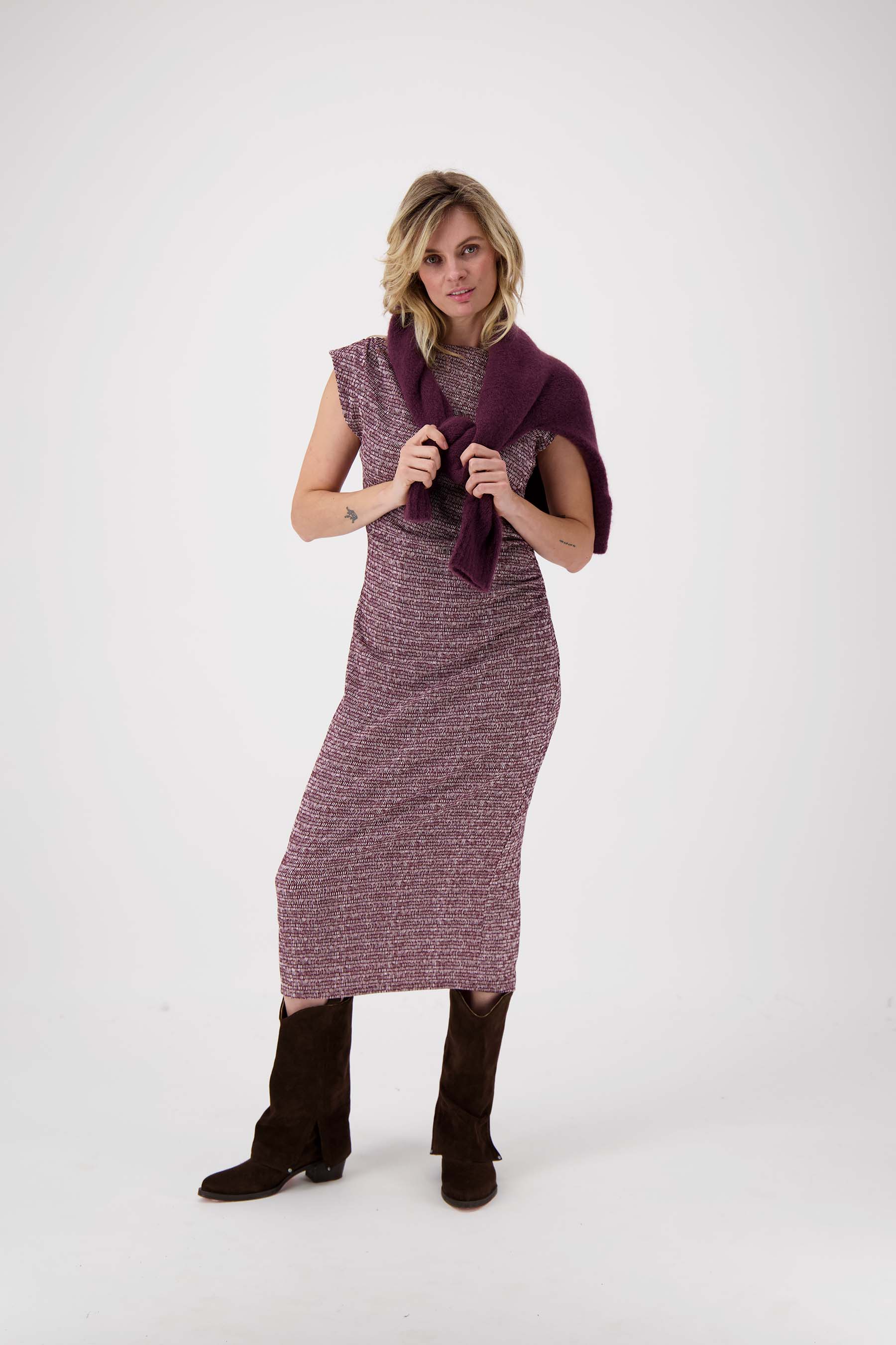 jersey jurk met grafische print