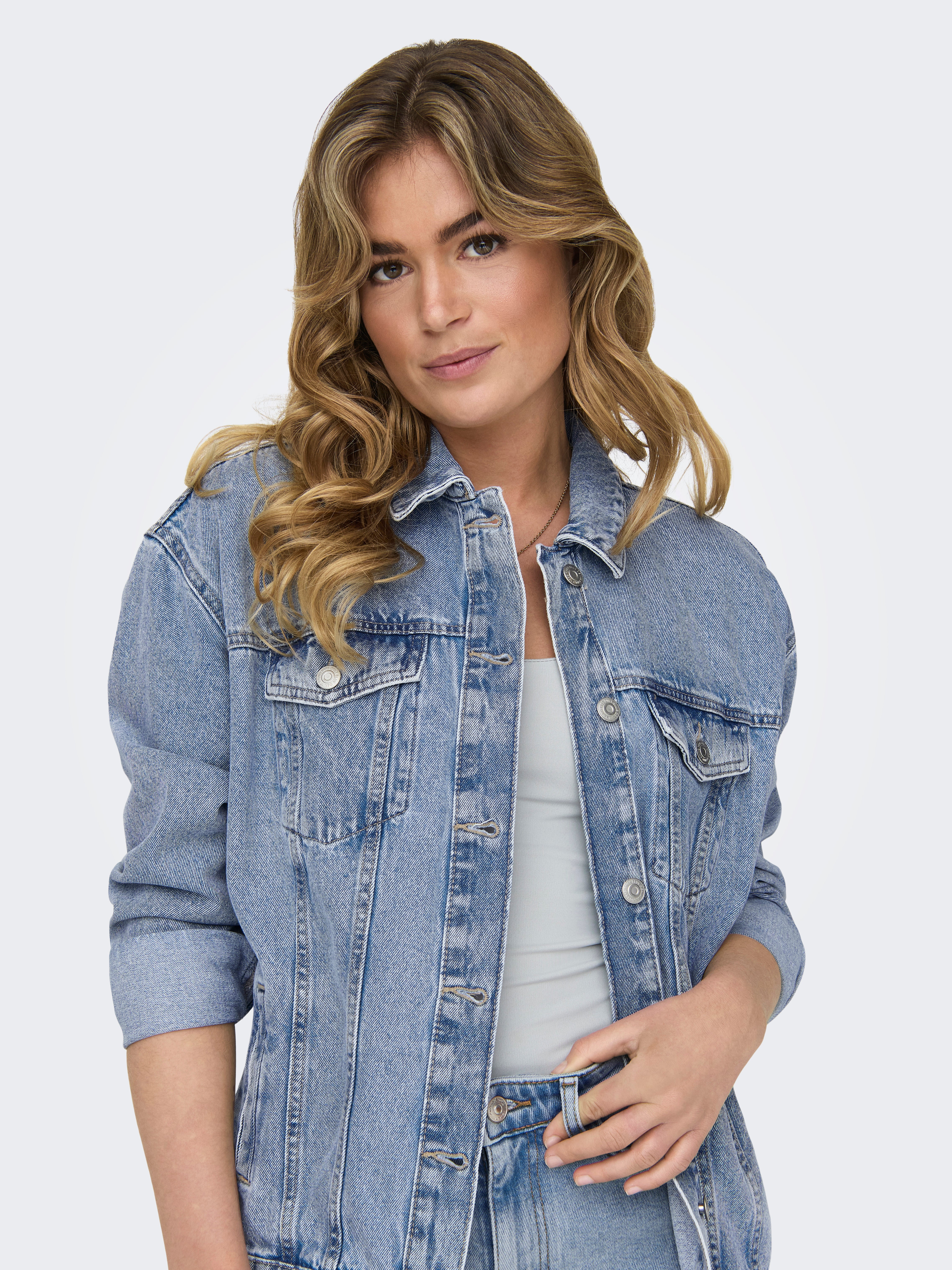 ONLOCEAN Jeansjacke Light Blue Denim